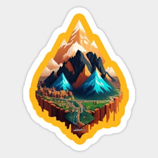 Mountains Meet the Metro Sticker